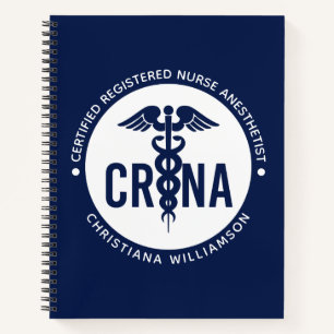 Carnet Infirmière anesthésiste certifiée CRNA personnalis