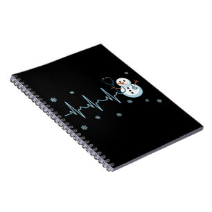 Carnet Infirmière au rythme cardiaque Bonhomme de neige N