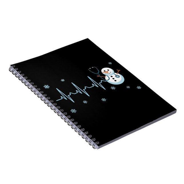 Carnet Infirmière au rythme cardiaque Bonhomme de neige N (Côté Droit)