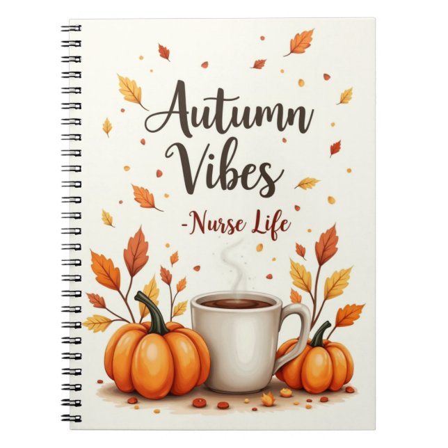 Carnet Infirmière aux vibrations d'automne (Devant)