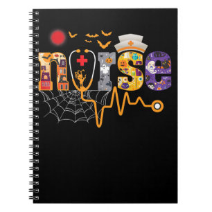 Carnet Infirmière Cadeau Halloween avec Citrouille Boo Sp