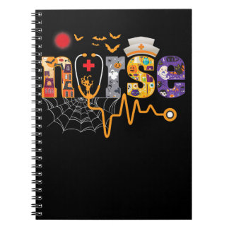 Carnet Infirmière Cadeau Halloween avec Citrouille Boo Sp