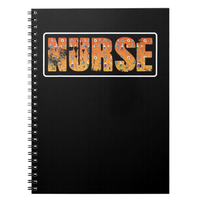 Carnet Infirmière Cadeau Halloween avec Citrouille Spider (Devant)