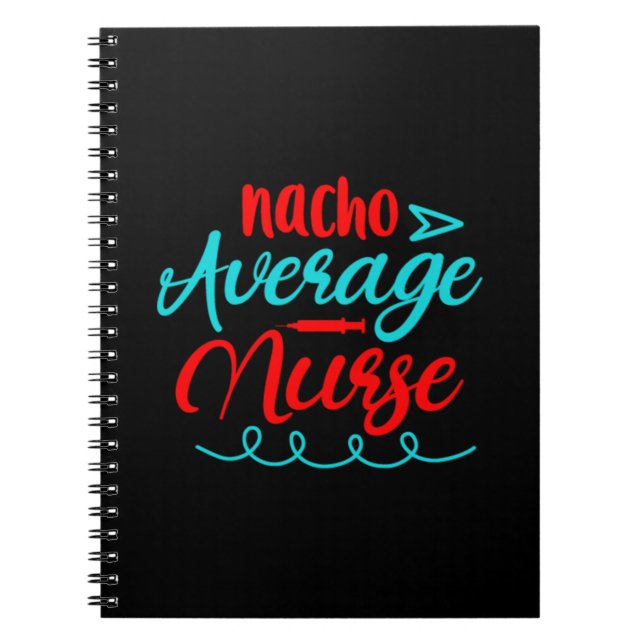 Carnet Infirmière Cadeau | Nacho Infirmière Moyenne (Devant)