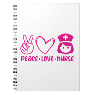 Carnet Infirmière Cadeau Paix Amour Infirmière
