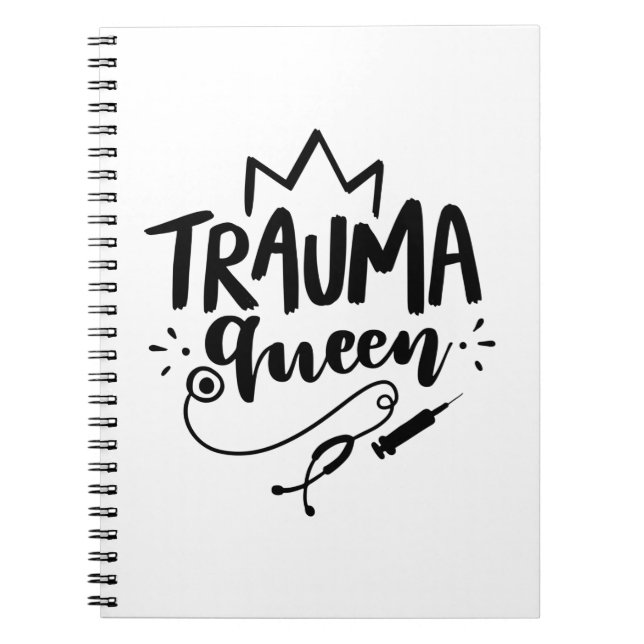 Carnet Infirmière Cadeau Trauma Reine (Devant)