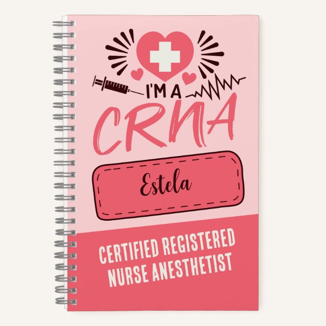 Carnet Infirmière certifiée CRNA Infirmière certifiée Ane (Recto)
