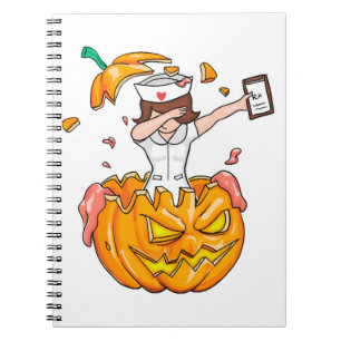 Carnet Infirmière Dabbing Halloween T-shirt Citrouille Da