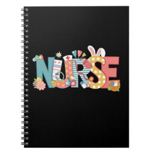 Carnet Infirmière de Pâques Stéthoscope Lapin Œufs