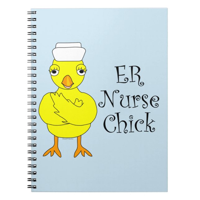 Carnet Infirmière des urgences poulette (Devant)