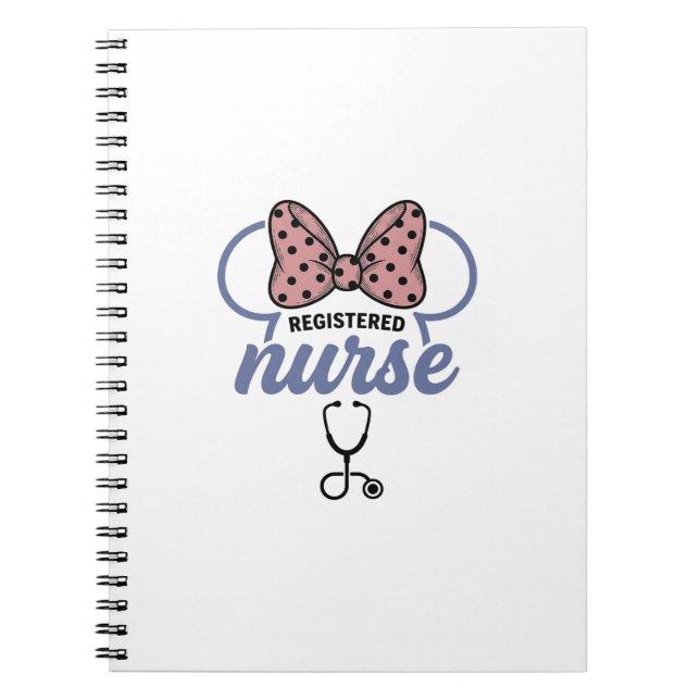 Carnet Infirmière diplômée Stéthoscope à ruban Graphique  (Devant)