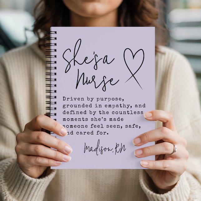 Carnet Infirmière | Écriture moderne personnalisée Étudia (nursing graduation gift, scrub life, future nurse, nursing assistant, CNA gift, medical student)