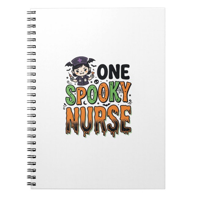 Carnet Infirmière effrayante Halloween Dessin de gravure  (Devant)