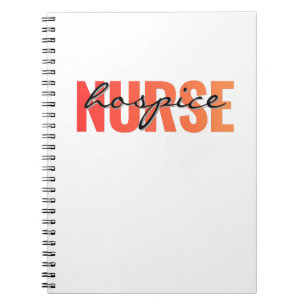 Carnet Infirmière en soins palliatifs Typographie moderne