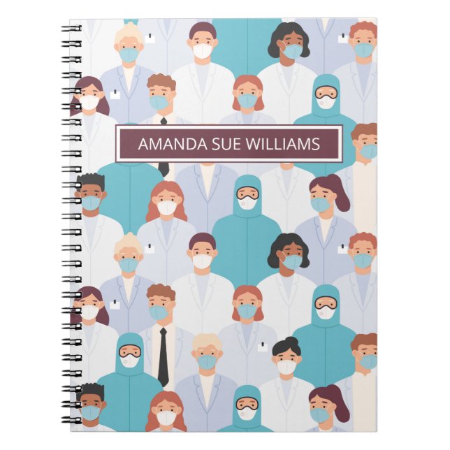 Carnet Infirmière / Étudiant Médicale - Ajouter Votre Nom (Devant)