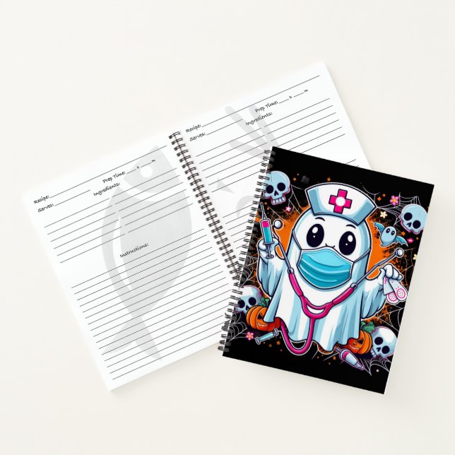 Carnet Infirmière fantôme de dessin avec seringues Vibran (Intérieur)