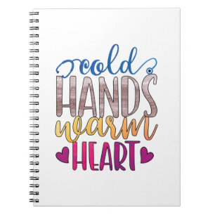 Carnet Infirmière Gift Mains froides Cœur chaud