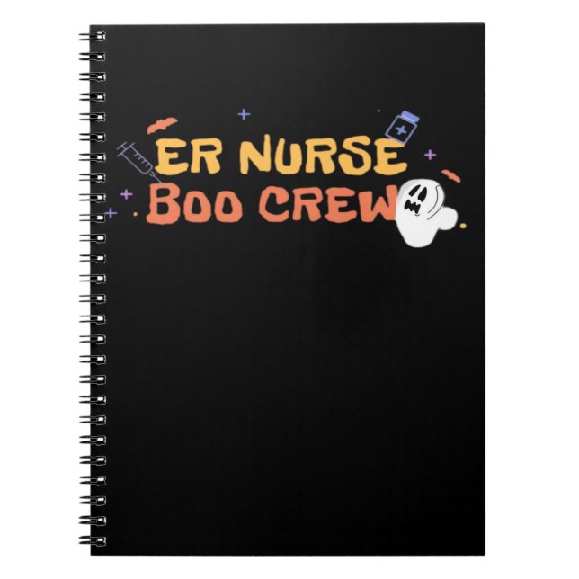 Carnet infirmière infirmière Boo Crew Urgence infirmière  (Devant)