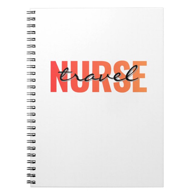 Carnet Infirmière itinérante Typographie moderne (Devant)