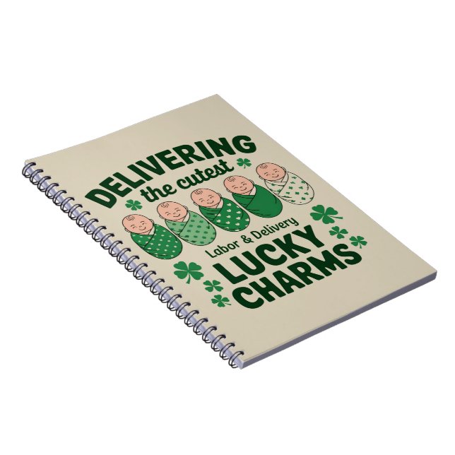 Carnet Infirmière Labor & Delivery Lucky Charm Shamrock  (Côté Droit)