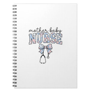 Carnet Infirmière Mère Bébé Chemise à nœud floral Design_