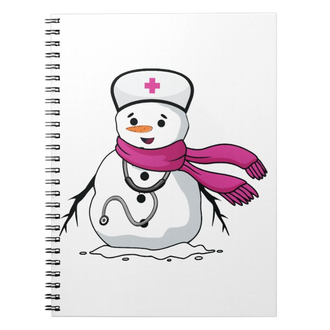 Carnet Infirmière motoneige drôle avec stéthoscope (Devant)
