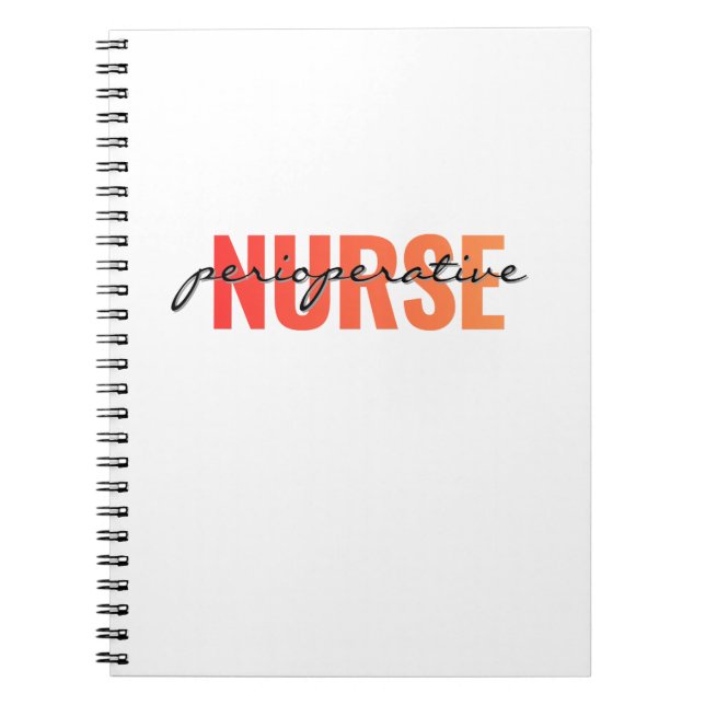 Carnet Infirmière périopératoire Typographie moderne (Devant)