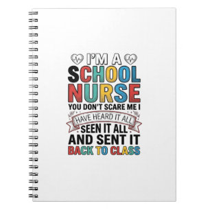 Carnet Infirmière scolaire a tout entendu T-shirt drôle p