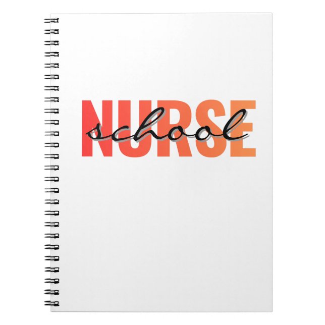 Carnet Infirmière Scolaire Typographie Moderne (Devant)