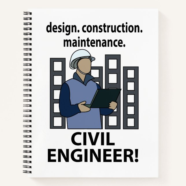 Carnet Ingénieur civil Conception Construction Ingénieur  (Devant)