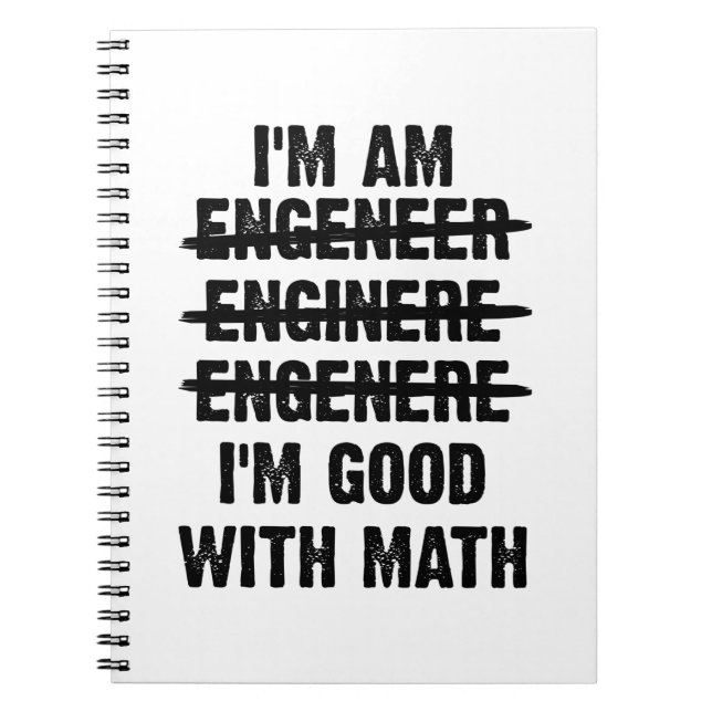 Carnet Ingénieur. Je suis bon avec les maths (Devant)