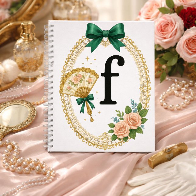 Carnet Initial F Personalized Gift Elegant Regency (Créateur téléchargé)
