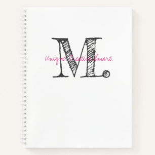 Carnet INITIAL Unique Creative Affirmation Mots Vrai
