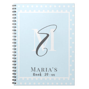 Carnet Initiales de pastel moderne, simple et minimaliste