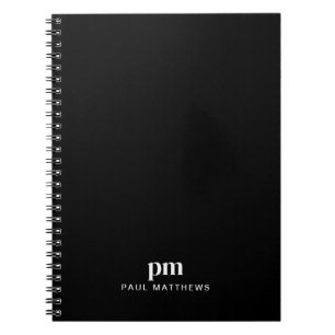 Carnet Initiales et nom de monogramme professionnel éléga