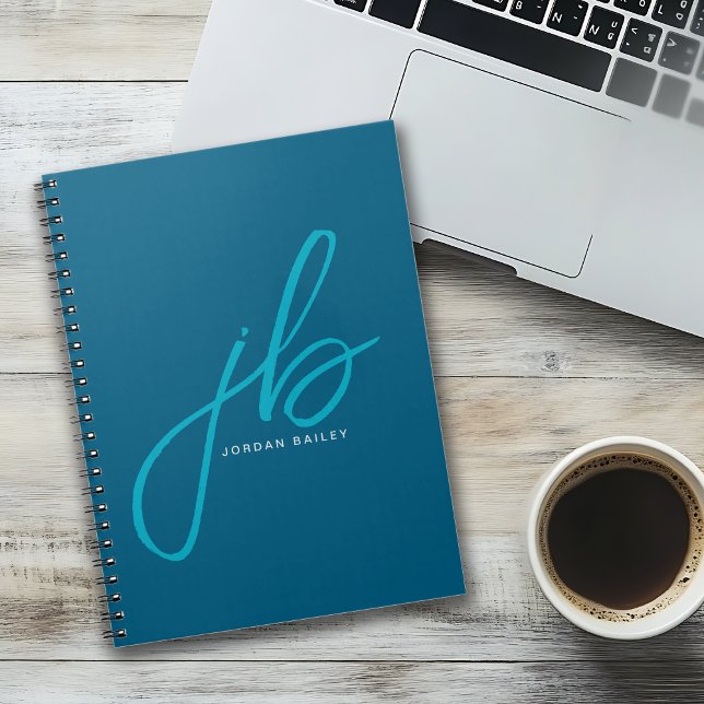 Carnet Initiales et nom du monogramme de script élégant b (Créateur téléchargé)