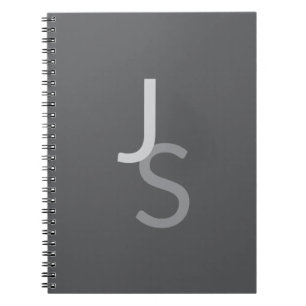 Carnet Initiales monogrammes à chevauchement moderne   Gr