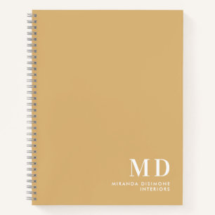 Carnet Initiales Monogrammes Professionnels Beige