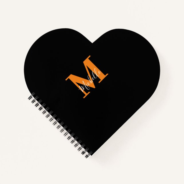 Carnet Initiales personnalisées et nom Monogramme (Devant)