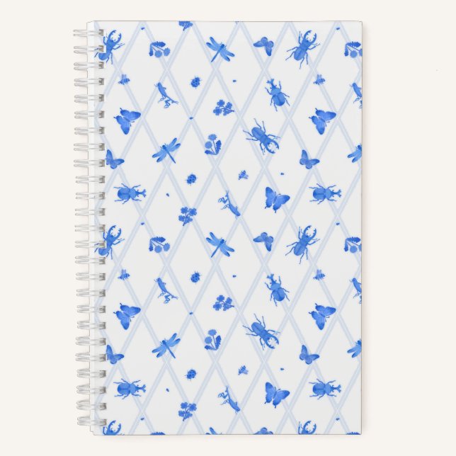 Carnet Insecte Aquarelle Bleu (Recto)