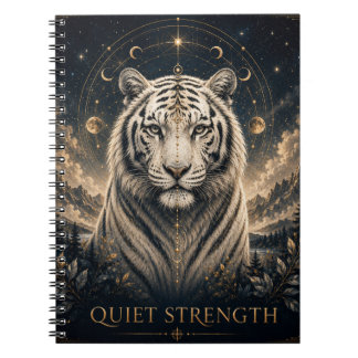 Carnet Inspirant Force Tranquille Tigre Blanc