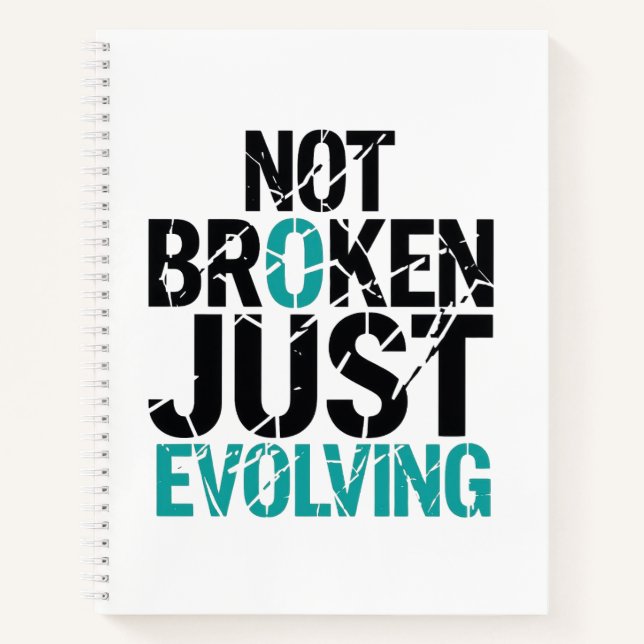 Carnet Inspirant Non Brisé, Simplement en Évolution (Devant)
