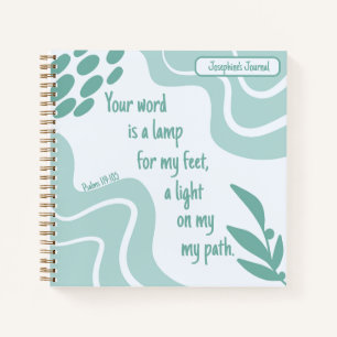 Carnet Inspiration de la Bible Verse Sage Prière verte