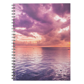 Carnet Inspiration du coucher de soleil sur l'océan