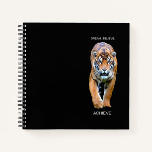 Carnet Inspiration Motivation Succès Tigre Élégant