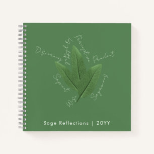 Carnet Inspiration personnalisée Sage Green Art Feuille