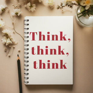 Carnet Inspiration Positive Red Think Think Think Devis d