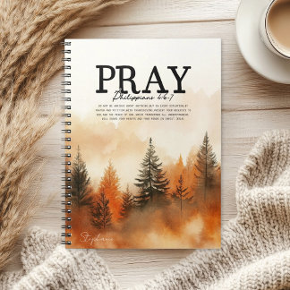 Carnet Inspirational Bible Verse Philippians 4:6-7 