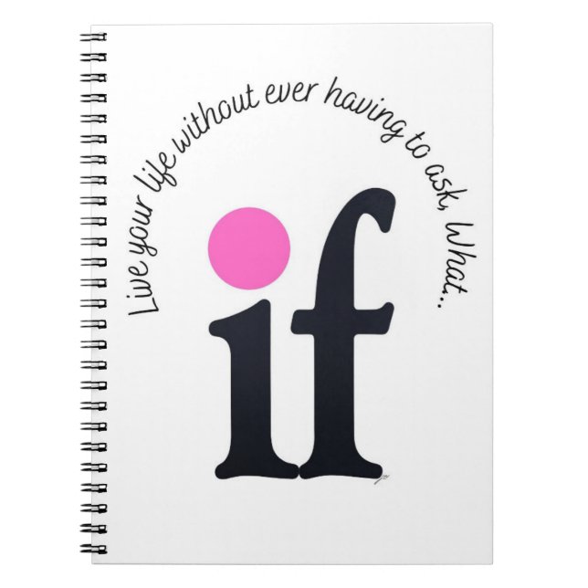 Carnet Inspirational 'What if' Notepad Notebook (Devant)