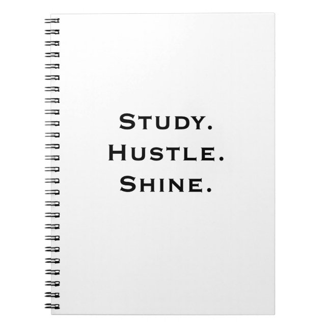 Carnet Inspirationnel - Étude. Hustle. Brille. (Devant)